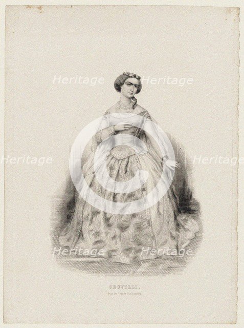 Sophie Cruvelli (1826-1907) in Opera Les Vêpres siciliennes by Giuseppe Verdi, 1855.