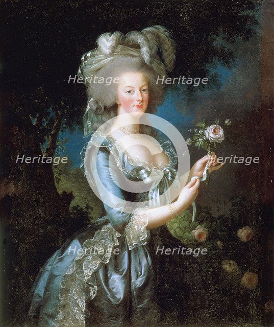 Marie Antoinette à la Rose', 1783.