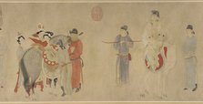 Yang Guifei Mounting a Horse, Emperor Xuanzong on horseback.