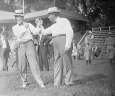 Baseball, Congressional - Byrnes of South Carolina And Billy Wilson of Illinois, 1911. Creator: Harris & Ewing.