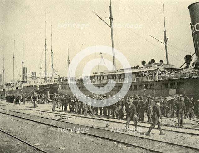 '13th Infantry after Drill', Spanish-American War, June 1898, (1899). Creator: Burr McIntosh.