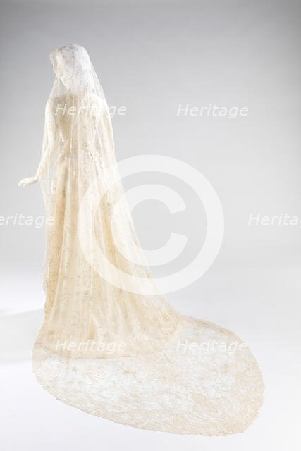 Wedding veil, Belgian, ca. 1875. Creator: Unknown.