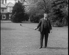 Comedian Harry Tate Attempting To Play Golf, 1920s. Creator: British Pathe Ltd.