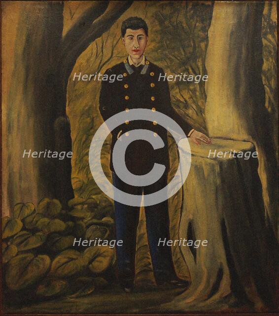 Portrait of Ilia Zdanevich, 1913. Creator: Pirosmani, Niko (1862-1918).