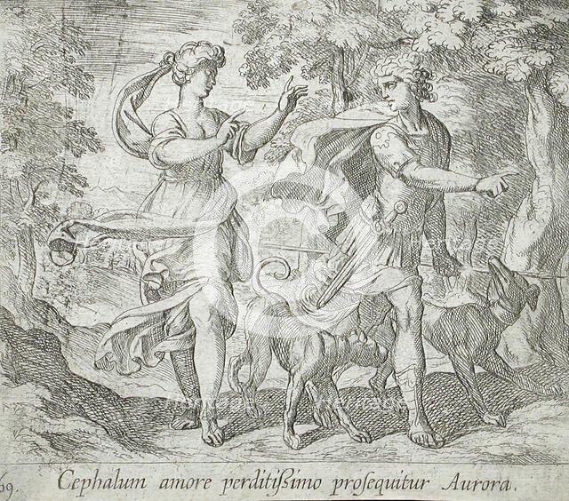 Cephalus and Aurora, published 1606. Creators: Antonio Tempesta, Wilhelm Janson.