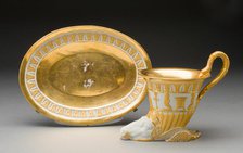 Cup and Saucer, Germany, c. 1805/10. Creator: Meissen Porcelain.