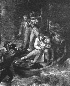 ''Sir Horatio Nelson wounded at Santa Cruz, Teneriffe, July 24, 1797, after R. Westall,R.A.', 1891. Creator: Richard Westall.