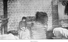 Sack mending from home, London, 1906. Artist: Unknown