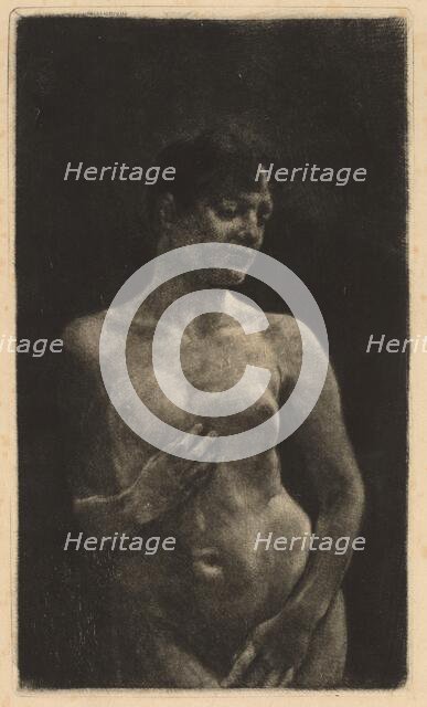 A Standing Nude, 1891. Creator: Max Klinger.