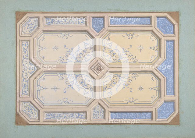 Design for Ceiling, Hôtel Hope, 1867. Creators: Jules-Edmond-Charles Lachaise, Eugène-Pierre Gourdet.