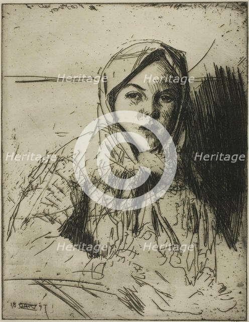 Emma, Girl from Mora, 1897. Creator: Anders Leonard Zorn.