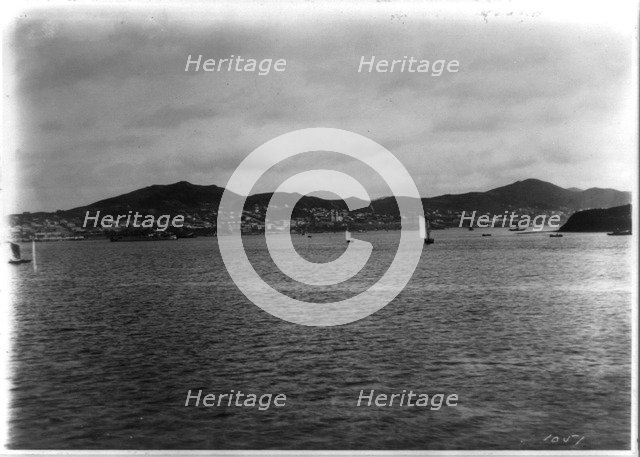 Vladivostok - panoramic view from harbor Artist: Jackson, William Henry (1843-1942)