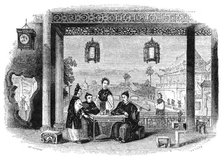 Interior of a mandarin's house, China, 1847.Artist: Walmsley