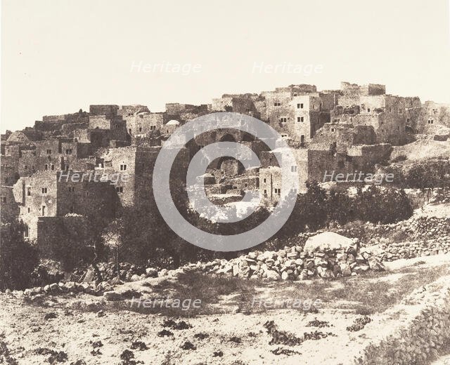 Jérusalem, Beit-Lehem, Vue générale, 1854. Creator: Auguste Salzmann.