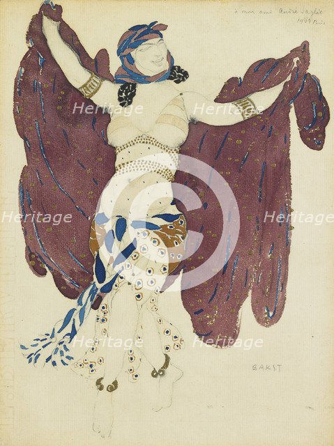 Costume design for the ballet Cleopatra by A. Arensky. Artist: Bakst, Léon (1866-1924)