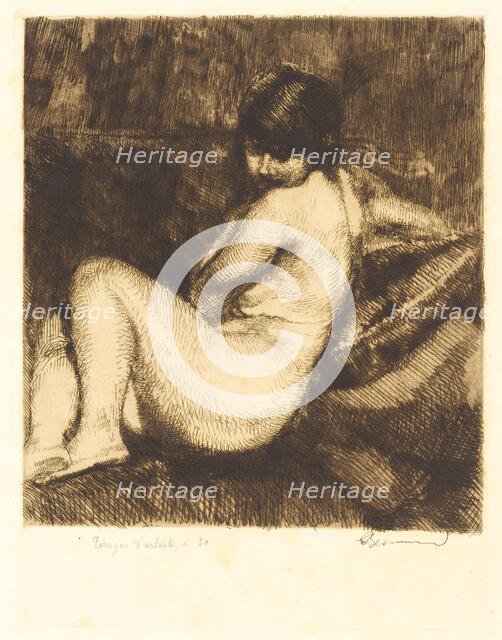 The Feathered Turban (Le turban à aigrette), 1901. Creator: Paul Albert Besnard.