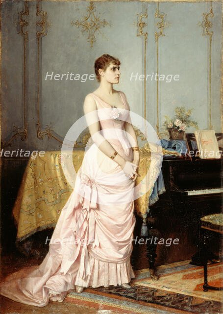 Portrait of the opera singer Rose Caron (1857-1890), c. 1880. Creator: Toulmouche, Auguste (1829-1890).