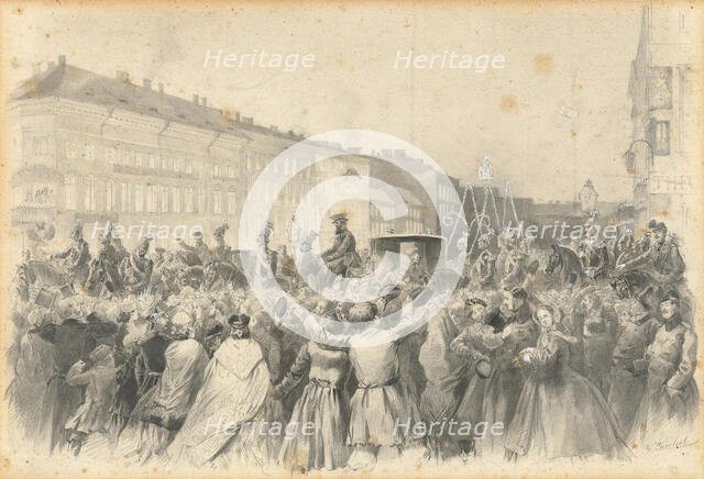 Procession of Alexander II, 1862. Creator: Teichel, Franz (1816-?).