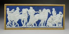 Plaque with Priam and Achilles, Burslem, c. 1790. Creator: Wedgwood.