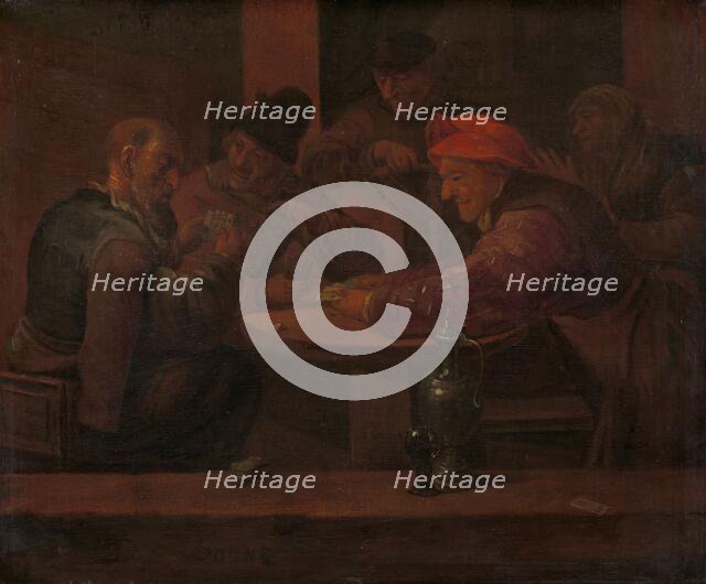 Men Playing Cards in a Tavern, c.1660-c.1680. Creator: Daniel Boone.