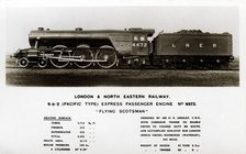 The 'Flying Scotsman' steam locomotive, 20th century. Artist: Unknown