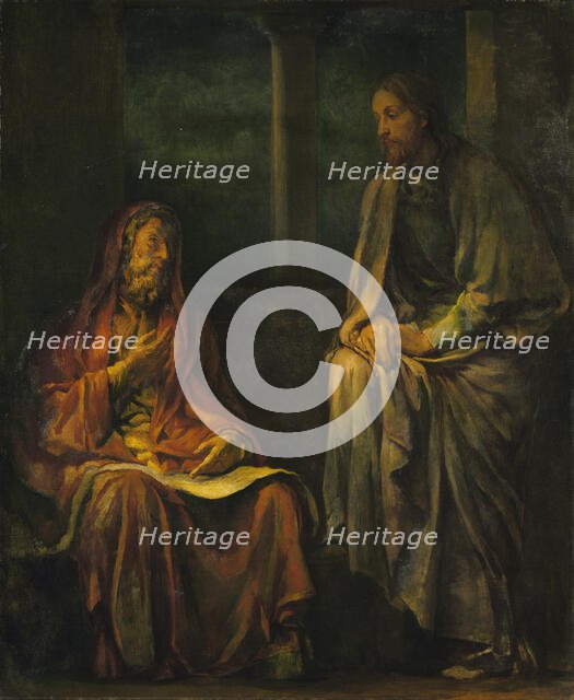 Visit of Nicodemus to Christ, 1880. Creator: John La Farge.