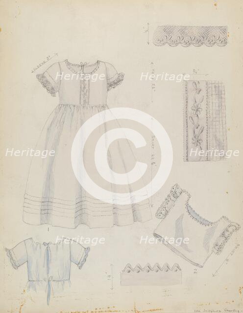 Infant's Dress and Shirt, c. 1936. Creator: Ella Josephine Sterling.
