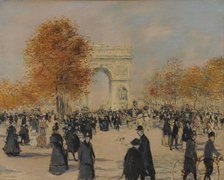 Les Champs-Élysées , 1902. Creator: Raffaëlli, Jean Francois (1850-1924).