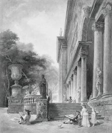 Colonnade and Gardens of the Medici Palace, after 1870. Creator: Hubert Robert.