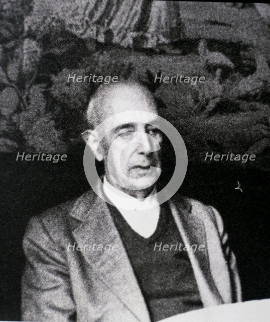 Llorenç Villalonga (1897-1980), Spanish writer in Catalan, photo at his home in Majorca in 1978.