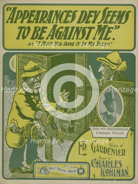 'Appearances dey seems to be against me, or I must hab done it in ma sleep', 1901.  Creator: Unknown.
