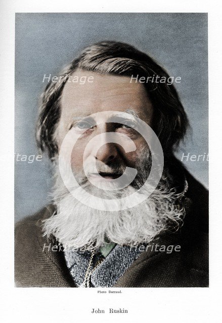 John Ruskin, English critic, poet and artist, c1880s. Artist: Barraud.