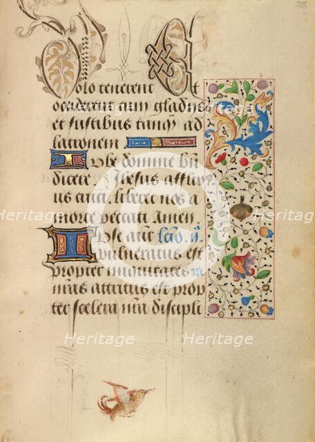 Decorated Text Page; Prayer Book of Charles the Bold, about 1471. Creator: Nicolas Spierinc.
