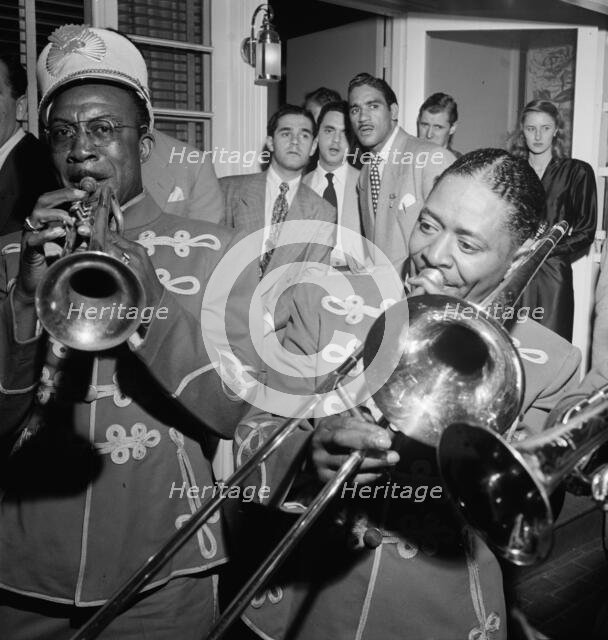 Portrait of Sandy Williams and Henry (Clay) Goodwin, Times Square(?), New York, N.Y., ca. July 1947. Creator: William Paul Gottlieb.