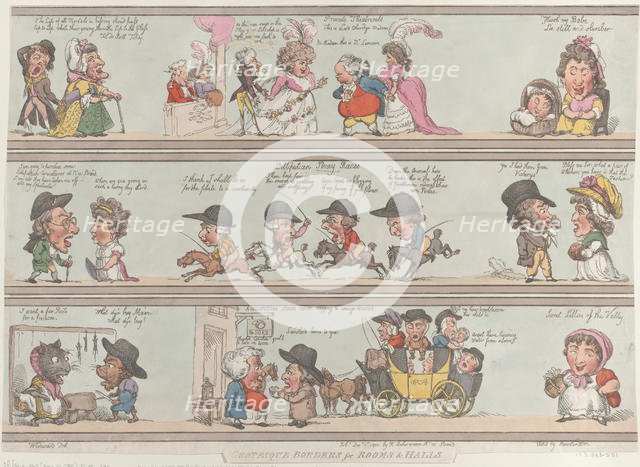 Grotesque Borders for Rooms & Halls, December 1, 1800., December 1, 1800. Creator: Thomas Rowlandson.