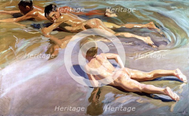  'Children on the Beach', 1910, oil by Joaquin Sorolla.