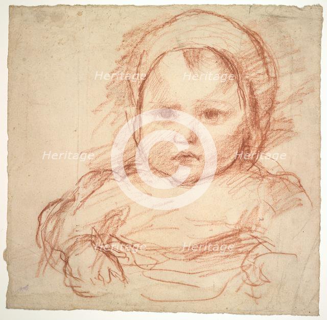 Portrait of an Infant, 1800s-1900s. Creator: Henri Cros (French, 1840-1907).