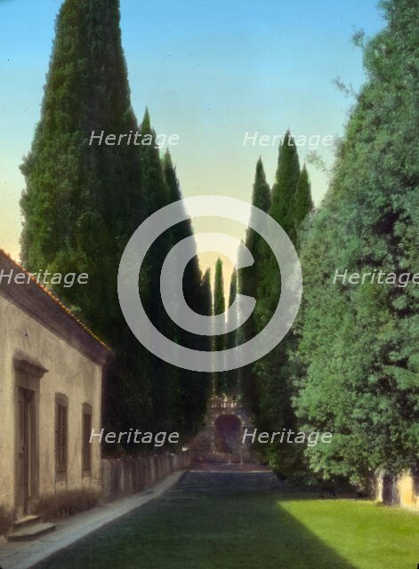 Villa d'Este, Tivoli, Lazio, Italy, 1925. Creator: Frances Benjamin Johnston.