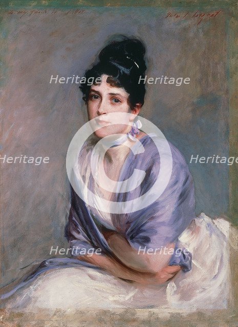 Portrait of Elizabeth Lily Millet, née Merrill (1853-1932), ca 1885.