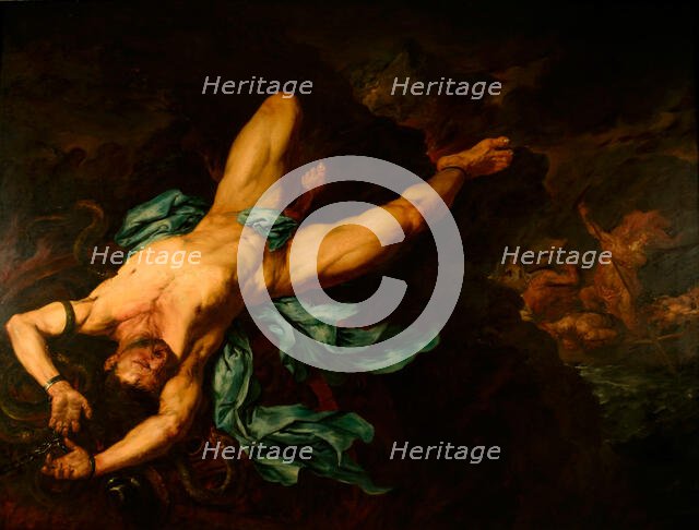 The Punishment of Ixion, Mid of 17th century. Creator: Langetti, Giovan Battista (1635-1676).
