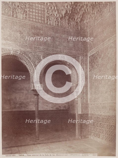 Interior of the Alhambra, Granada, c1885. Creator: Juan Laurent.