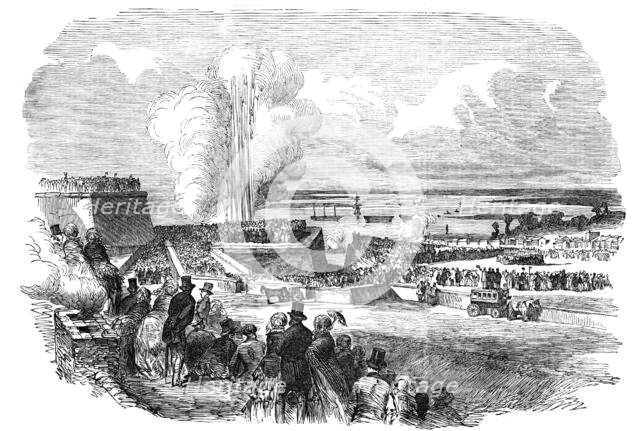 Siege Operations at Chatham - Springing a Mine, 1854. Creator: Unknown.
