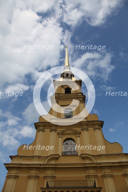Bell tower, Peter and Paul Cathedral, St Petersburg, Russia, 2011. Artist: Sheldon Marshall