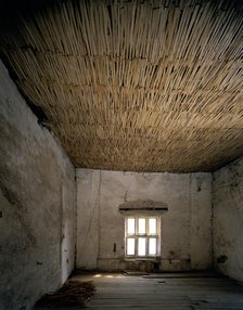 Ceiling repaired with chestnut laths, Acton Court, Bristol, 1989. Artist: Unknown