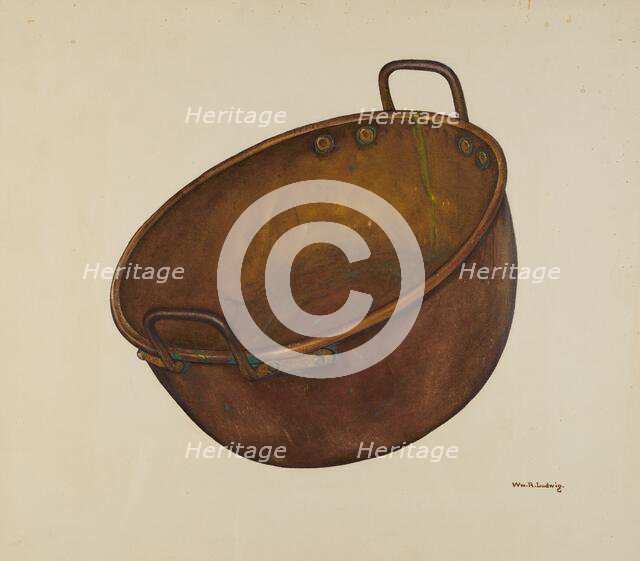 Copper Candy Vessel, c. 1939. Creator: William Ludwig.