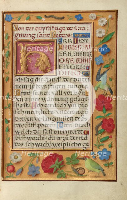 Decorated Text Page; Prayer Book of Cardinal Albrecht of Brandenburg, about 1525-1530. Creator: Unknown.
