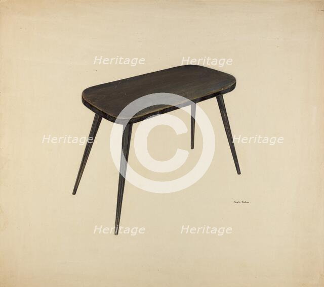 Zoar Wash Bench, c. 1941. Creator: Angelo Bulone.