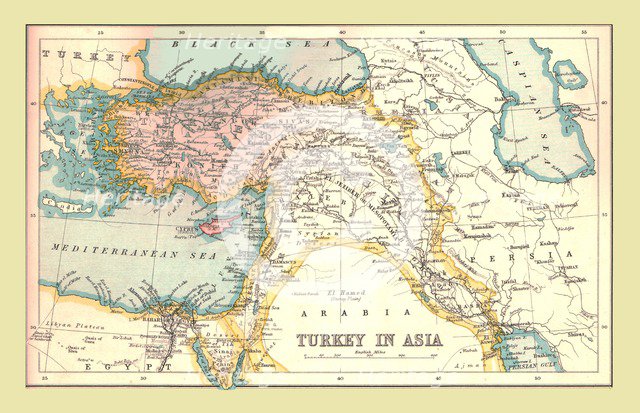 Map of Turkey in Asia, 1902.  Creator: Unknown.