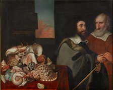 John Tradescant the Younger with Roger Friend and a Collection of Exotic Shells, 1645. Artist: Thomas de Critz.