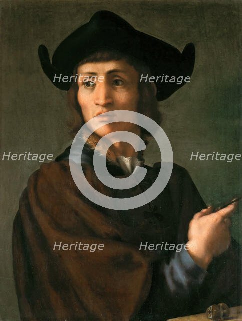 Portrait d'un graveur de pierres fines (Portrait of a gem engraver), ca 1518. Creator: Pontormo (1494-1557).